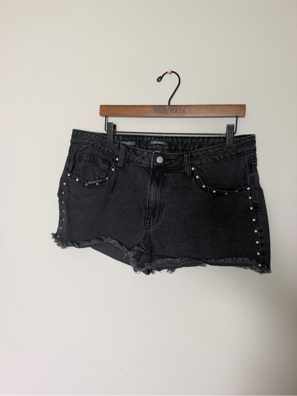 wild fable black denim shorts